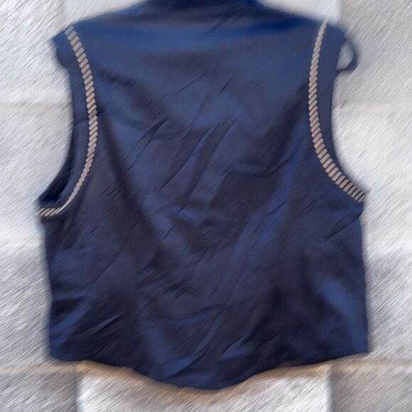 Bette & Court Black Vest with Gold Retro Accent Large - Picture 6 of 6